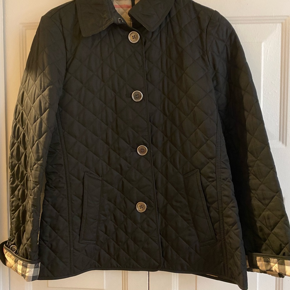 Burberry Quilted Jacket with Plaid Lining